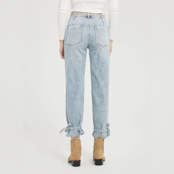 NEW Something Navy jeans with ties at the ankle - Picture 3 of 6